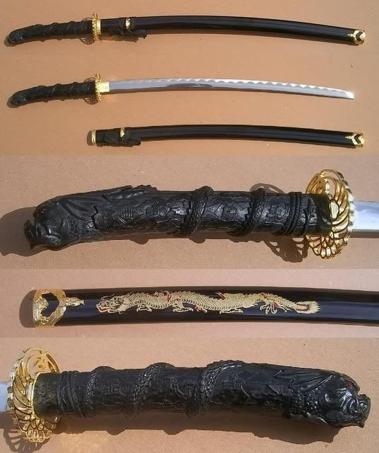 Simon's Weapons BlackandGoldKatana