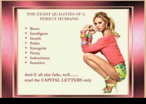 The Eight Qualities Of A Perfect Husband Funnyjpg