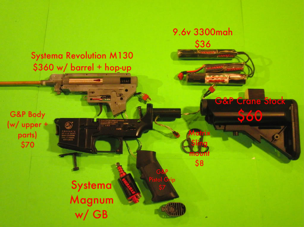 **Take 2: M4 with Revolution GB PARTOUT!, A&K M249, KA Galil G&G CM MOSFET**Prices Lowered Drastically** CIMG0118