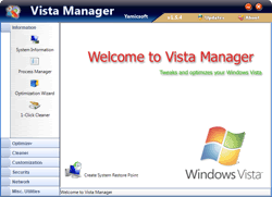 Yamicsoft Vista Manager v2.0.3 Vista64 Screenshot