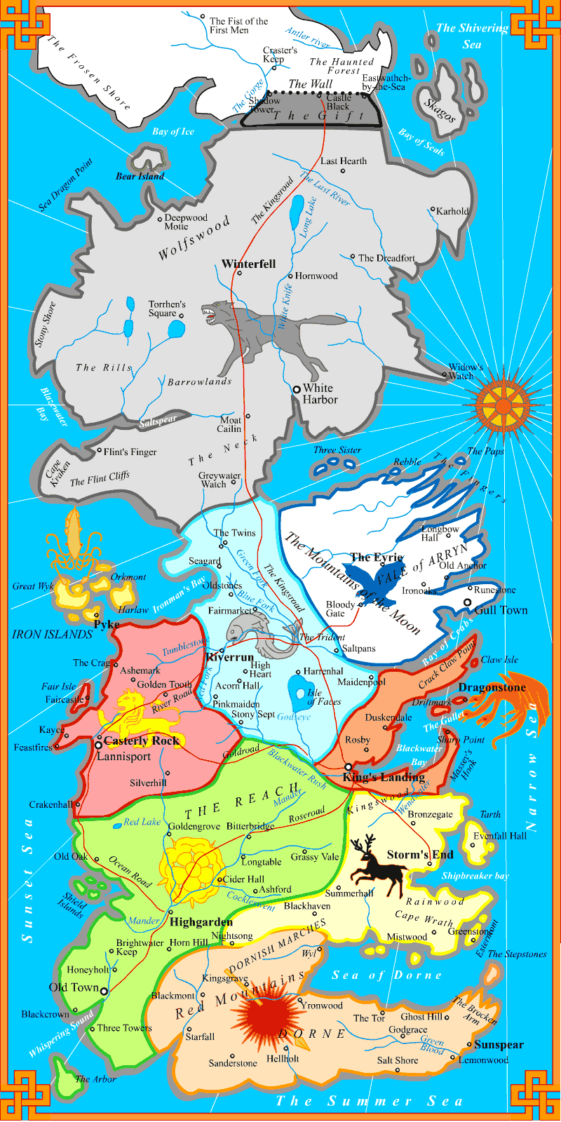 La Carte de la Garde de Nuit : Westeros_political-2