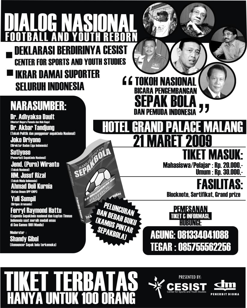 TOKOH NASIONAL BICARA SEPAKBOLA....UHM... Pamflet