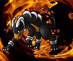 Wolveslover135-Ice/Dark type Gym Leader Houndoom1