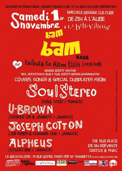 Bam Bam Club :Speciale Reggae Culture Tribute to Alton Ellis VersoBambamDEF