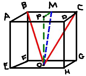 Um triângulo e um cubo - Geometria Espacial Ilustracao