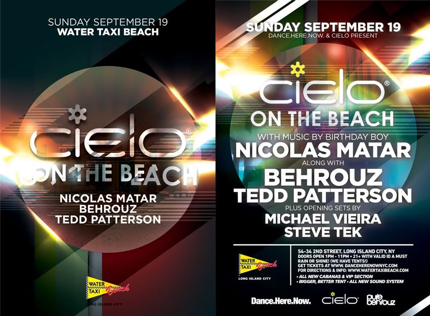 Sun, Sept 19 | Cielo on the Beach @ Water Taxi Beach CieloWTB0919