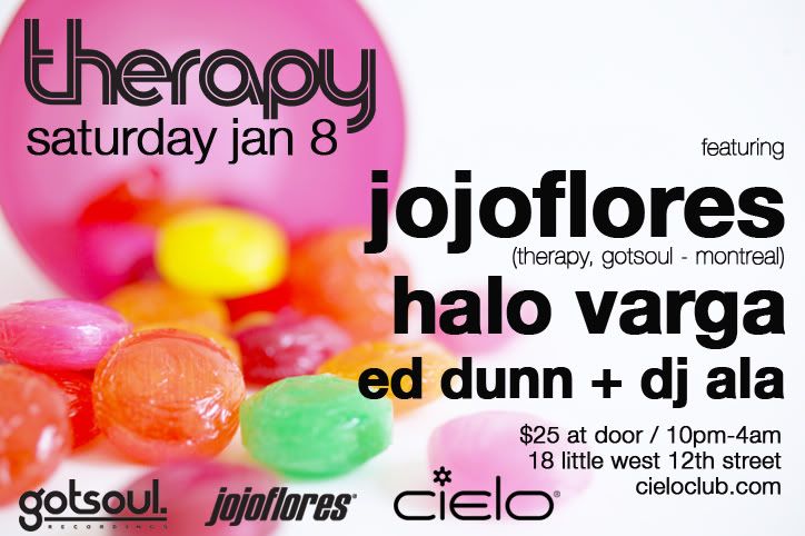 Sat, Jan 8 | Therapy featuring Jojo Flores, Halo Varga, Ed Dunn & DJ Ala @ Cielo Therapy0108