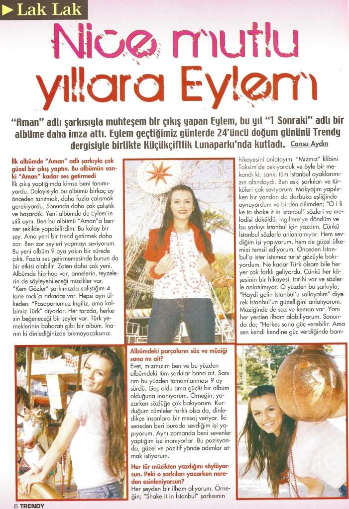 Eylem Hurriyet Trendy'nin Konuğu Trendy1