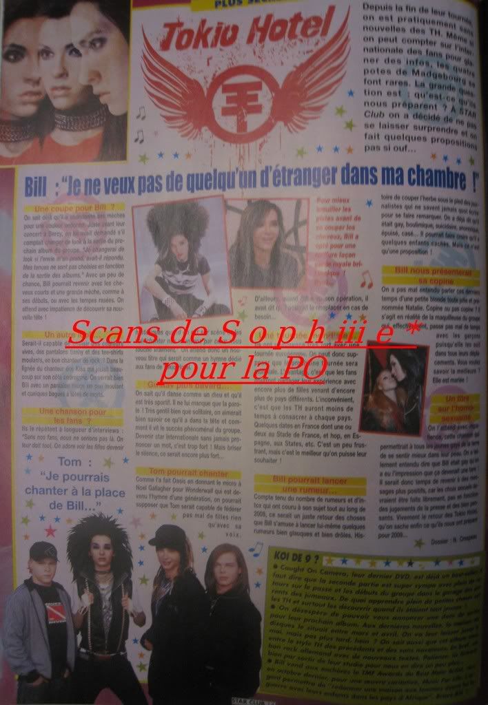 [Scans FR 2009] Starclub 255 - Bill : "Pas n'importe qui dans ma chambre!" Starclub0209-2