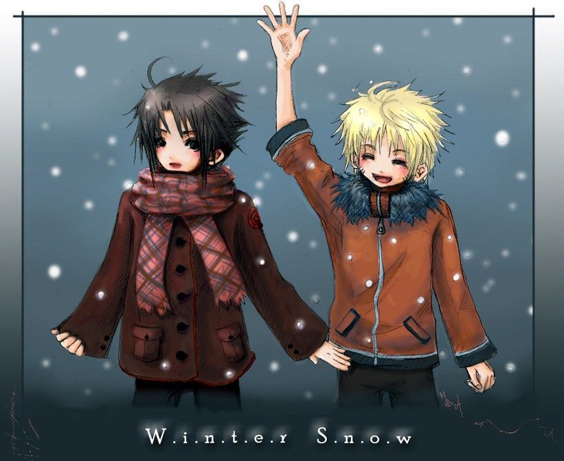 صور لساسكي في التلج Winter_Snow___SasuNaru_