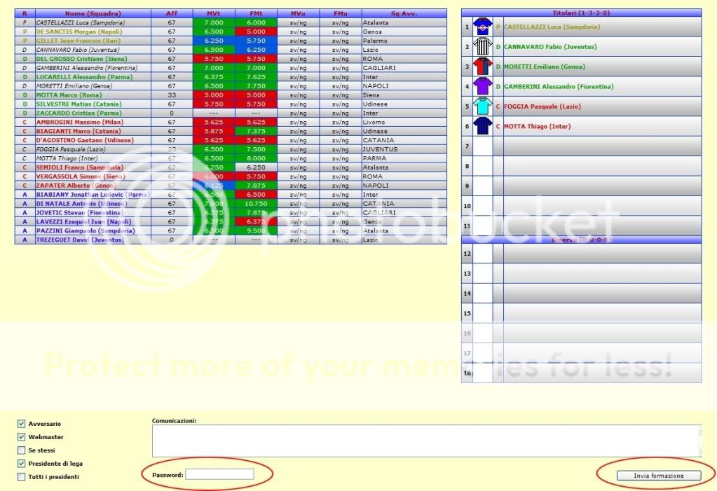 Invio formazioni tramite il sito InvioFormazione-esempio