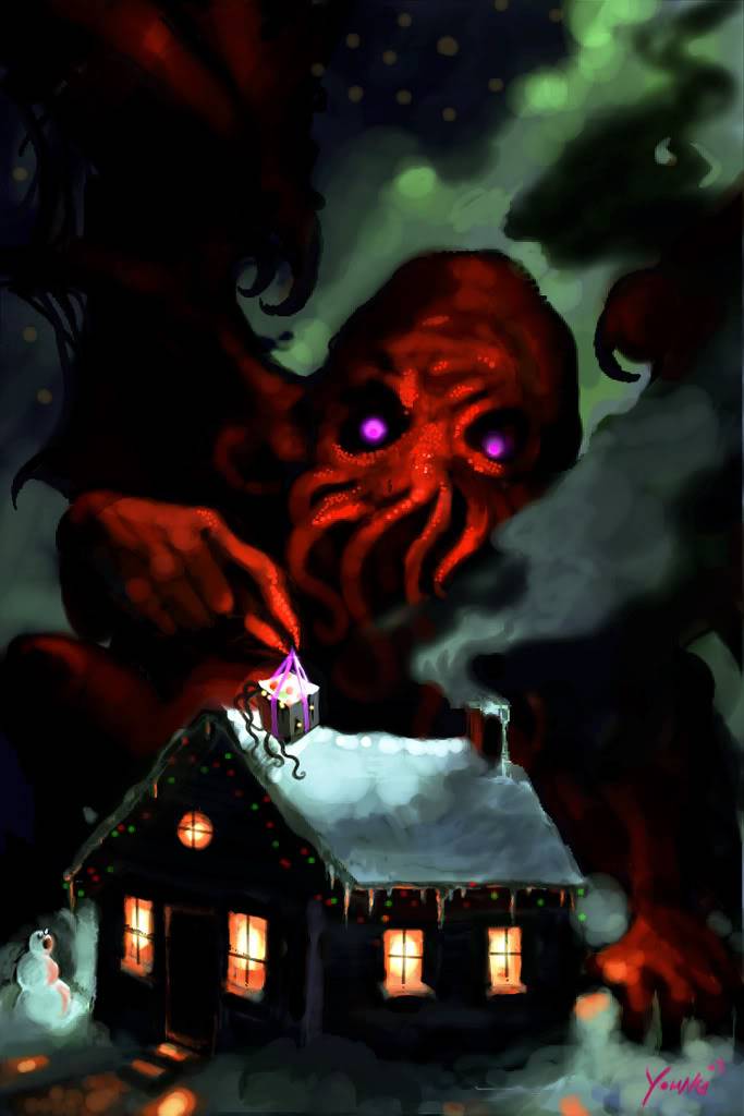  le noel d'un schizophrène tendance lovecraft Cthulhusanta