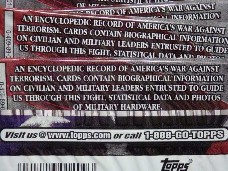 TOPPS ENDURING FREEDOM trading cards USOEFCARDS1C