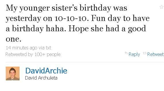 The Offical David Archuleta Twitter - Page 5 Birthday