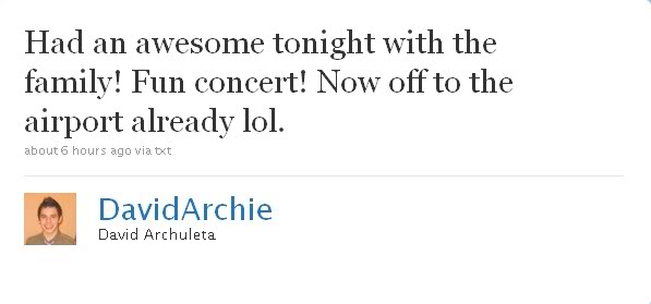 The Offical David Archuleta Twitter A-1