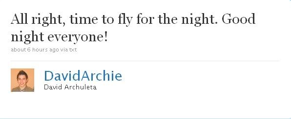 The Offical David Archuleta Twitter B-1