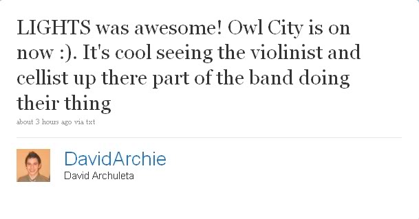 The Offical David Archuleta Twitter B