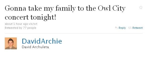 The Offical David Archuleta Twitter Hhhhh