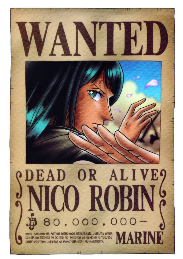 Immagini One piece °2:gli altri della ciurma Wanted-nicorobin