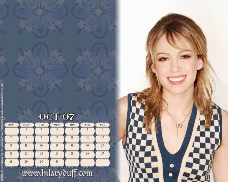 Calendar 2007 Hilary Duff 10