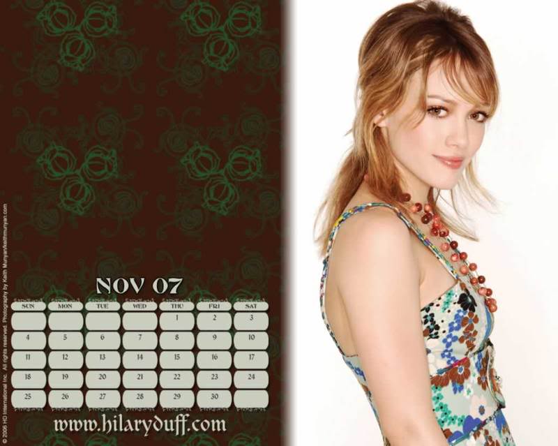 Calendar 2007 Hilary Duff 11