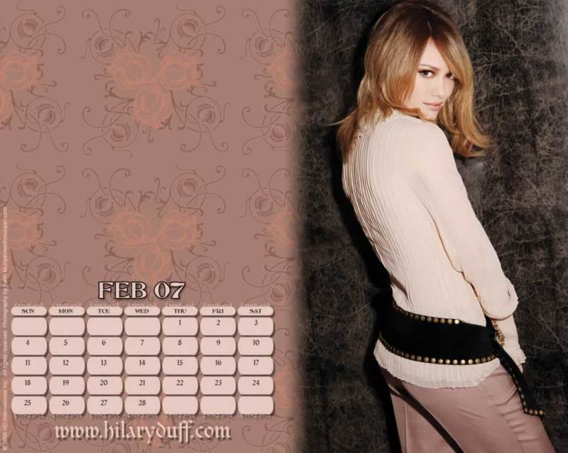 Calendar 2007 Hilary Duff 2-2