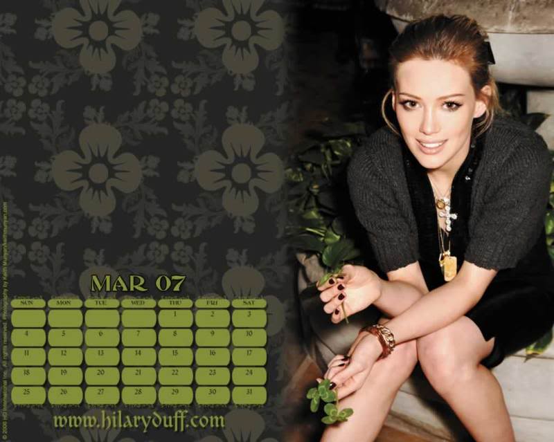 Calendar 2007 Hilary Duff 3