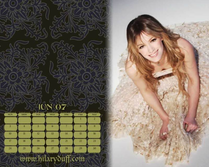 Calendar 2007 Hilary Duff 6