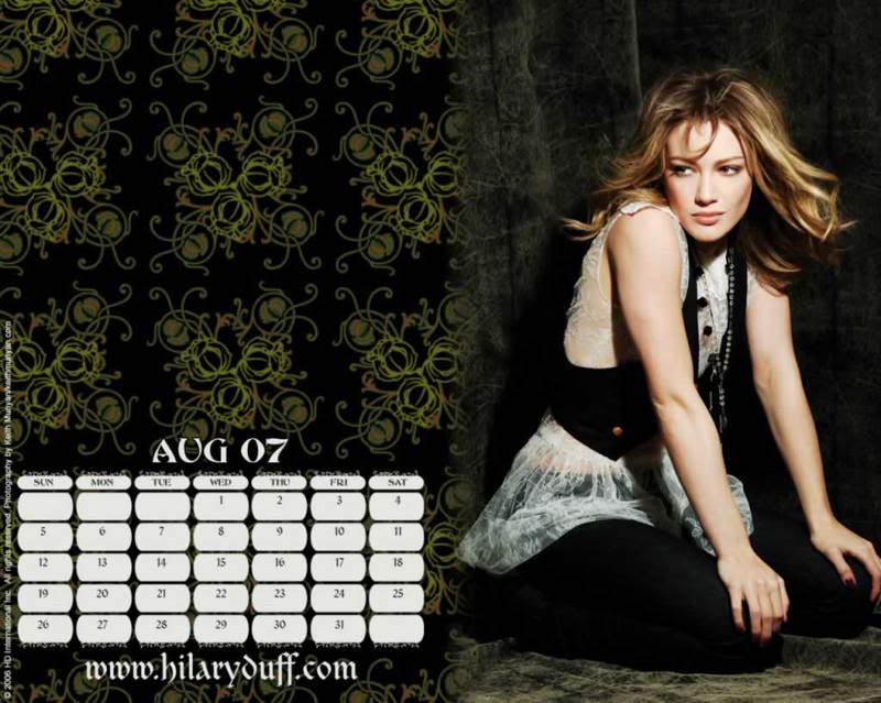 Calendar 2007 Hilary Duff 8