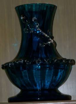 ID request for lg. blue vase w/applied salamander Moser? 100_7904