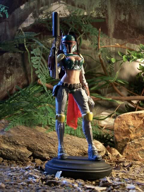 Mandalorian Female statue by David Johnson She_fett_by_spectrestudios