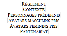 Bordures du menu Exemple1