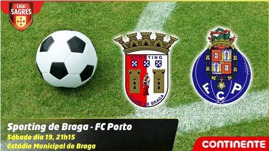 Liga Sagres 5ª jornada: SC Braga 1-0 FC Porto SportingBraga-Porto