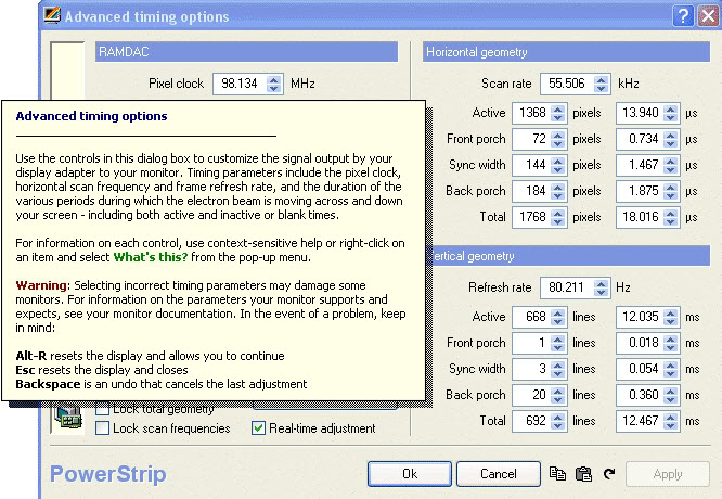 البرنامج الوحيد فى العالم للتحكم فى كروت الشاشة PowerStrip v3.83.635 26-10-200803-48-12