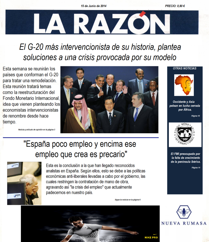 La Razón 15 de Junio de 2014 Portadarazon-1