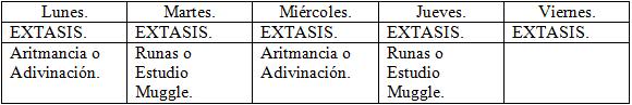 Horarios de las Clases. Rario6