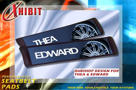 Personalized seatbelt pads-Any design for ONLY P350/pair DUBSHOPDESIGNFORTHEAEDWARDFS