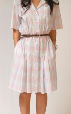 Kleding personages. - Pagina 2 Linen-dress-Vintage-70s-PLAID-Pastel-Shirt-linen-image6-322x483