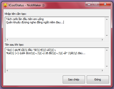 TcoolStatus – tạo Status độc đáo cho Yahoo Messenger! – Cực Cool Tcs01Capture