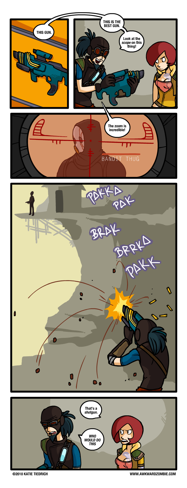 Shotgun with scopes! Comic148