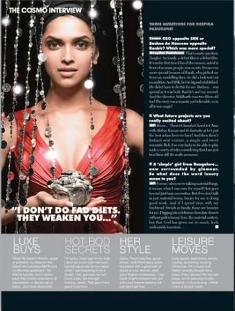 Deepika padukone on the cover of Cosmopolitan 164-1