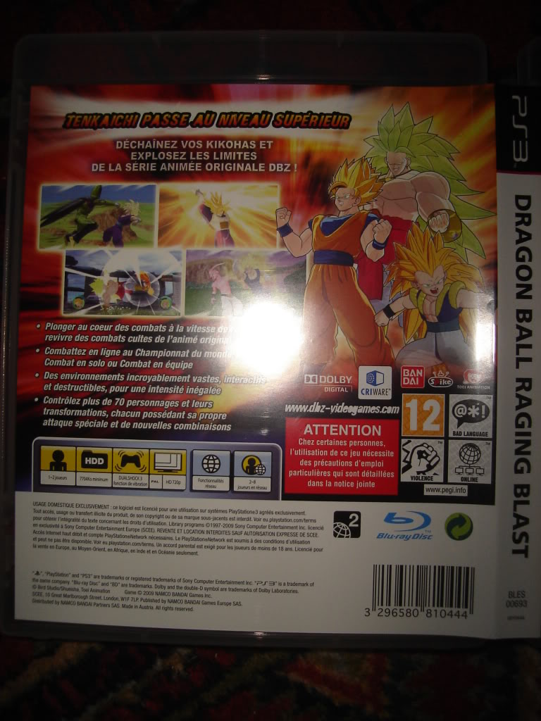 Dragon Ball Z Raging Blast 1 - Edition Steelbook Limitée - PS3 - Très Bon état