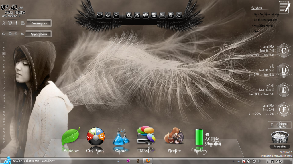 Rainmeter - Biến đổi giao diện Win phong cách pro  1