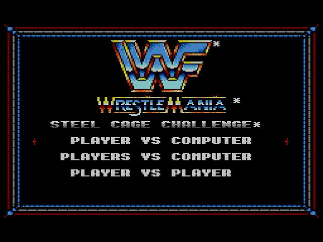 Test : WWF WrestleMania Steel Cage Challenge oui oui c'est bien le titre du jeu oui je sais c'est long désolé j y peux rien pas frapper WWF-WrestlemaniaSteelCageChallenge001