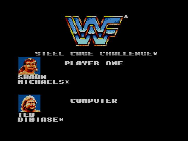 Test : WWF WrestleMania Steel Cage Challenge oui oui c'est bien le titre du jeu oui je sais c'est long désolé j y peux rien pas frapper WWF-WrestlemaniaSteelCageChallenge004
