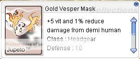 Vesper Masks Goldvesper