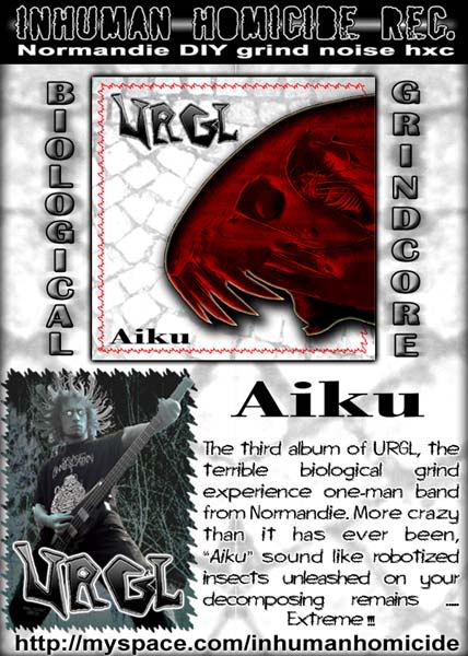 URGL "Aiku" (experimental grindcore) out now URGL---Aiku-flyer