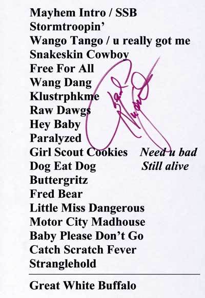 Signed stuff Ted_setlist