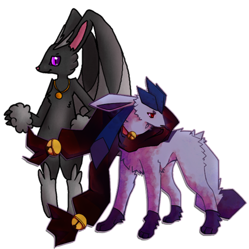 Alice the Lopunny and Chesire the Undead Glaceon Alice%20and%20chesire_zpsir1wnqgw