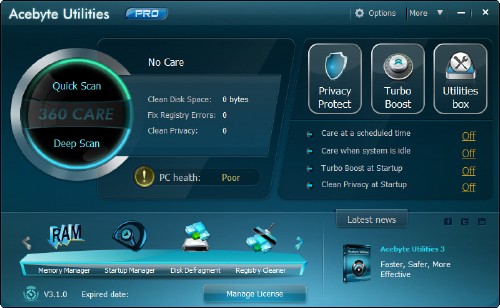 Acebyte Utilities Pro 3.1.1 Portable | 16.3 Mb F67f0c21060f80b646e43c2b1eafb8cf